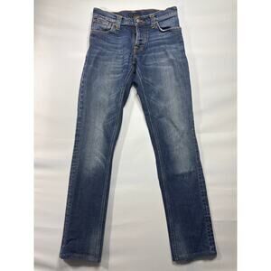 Nudie Jeans Co. Men's Grim Tim Slim Fit Blue Denim Jeans - Size 30x34 (30x32)